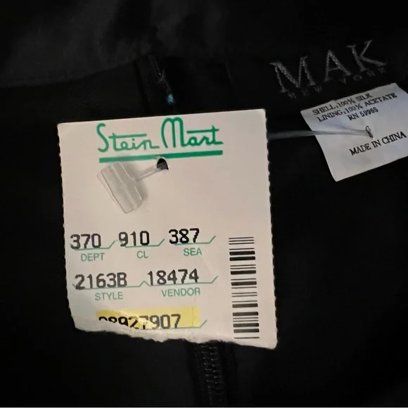 MAK New York • NEW Black Silk Lined Pencil Skirt | Beautiful & Classic | size 6 - Picture 6 of 11